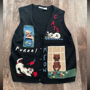 Vintage Cat Sweater Vest